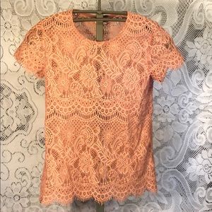 🍓 Maurices Pink Lace Blouse